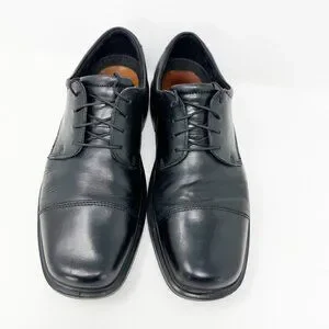 Ecco | Shoes | Ecco Mens Black Leather Lace Up Oxford Dress  display picture 2